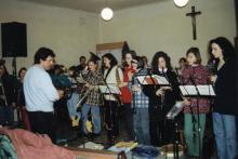 1995 Proberaum in der alten Schule in Kalladorf